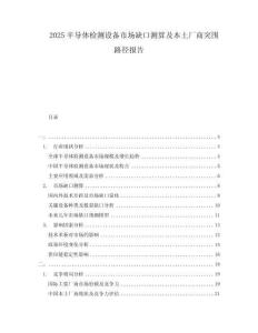 2025半導體檢測設(shè)備市場缺口測算及本土廠商突圍路徑報告