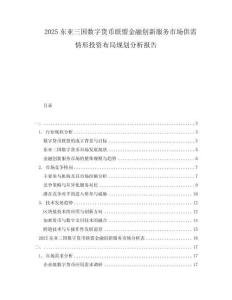 2025東亞三國數(shù)字貨幣聯(lián)盟金融創(chuàng)新服務(wù)市場供需情形投資布局規(guī)劃分析報告