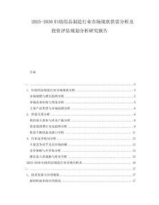 2025-2030妇幼用品制造行业市场现状供需分析及投资评估规划分析研究报告