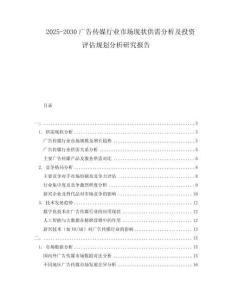 2025-2030廣告?zhèn)髅叫袠I(yè)市場(chǎng)現(xiàn)狀供需分析及投資評(píng)估規(guī)劃分析研究報(bào)告
