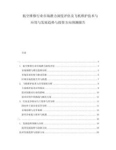 航空維修行業(yè)市場(chǎng)潛力深度評(píng)估及飛機(jī)維護(hù)技術(shù)與應(yīng)用與發(fā)展趨勢(shì)與投資方向預(yù)測(cè)報(bào)告