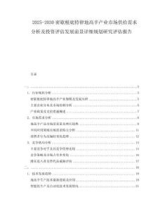 2025-2030密歇根底特律地高辛产业市场供给需求分析及投资评估发展前景详细规划研究评估报告