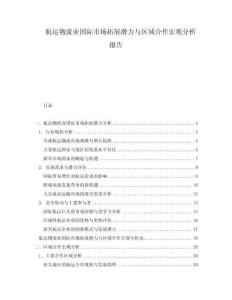 航运物流业国际市场拓展潜力与区域合作宏观分析报告