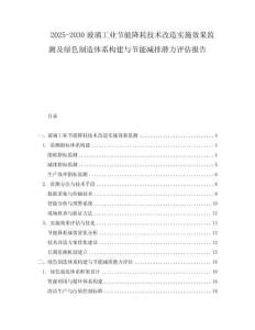 2025-2030玻璃工业节能降耗技术改造实施效果监测及绿色制造体系构建与节能减排潜力评估报告