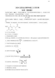 2024北京北大附中高三3月月考化學(xué)試題及答案