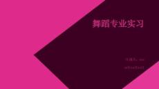 舞蹈專業(yè)實習