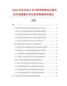 2025年及未来5年中国单筒链条式提升机市场数据分析及竞争策略研究报告
