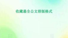收藏最全公文排版格式