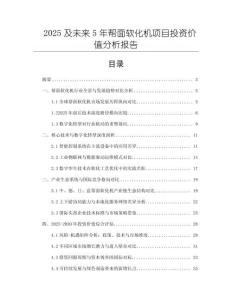 2025及未來5年幫面軟化機項目投資價值分析報告