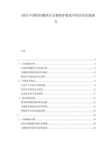 2025中國鋁硅酸鈣在文物保護(hù)修復(fù)中的應(yīng)用實(shí)踐報(bào)告