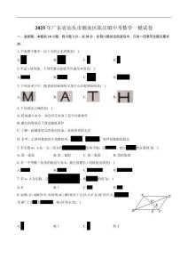 2025年廣東省汕頭市潮南區(qū)陳店鎮(zhèn)九年級中考數(shù)學(xué)一模試卷（含答案）