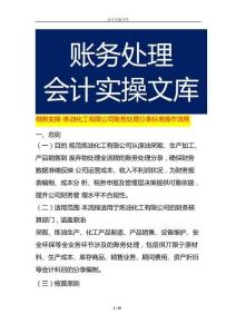 做账实操-炼油化工有限公司账务处理分录SOP