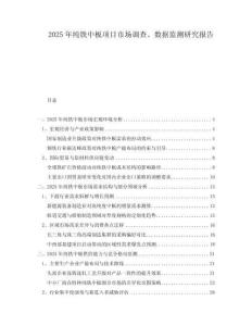 2025年純鐵中板項(xiàng)目市場(chǎng)調(diào)查、數(shù)據(jù)監(jiān)測(cè)研究報(bào)告