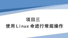Linux操作系統(tǒng)配置與管理項(xiàng)目化教程（第二版）課件  項(xiàng)目3 使用Linux命令進(jìn)行常規(guī)操作