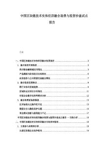 中国区块链技术实体经济融合场景与监管沙盒试点报告