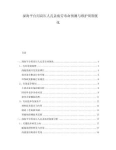 深海平臺用高壓人孔蓋疲勞壽命預測與維護周期優化