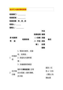 泡沫灭火器定期检查表