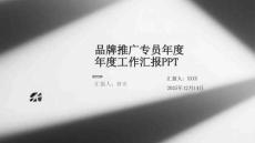 品牌推廣專員年度工作匯報PPT