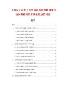 2025及未來5年中國混合材料眼鏡架市場供需格局及未來發展趨勢報告