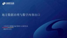 地方數據治理與數字內容出口 2025