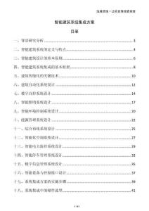 智能建筑系统集成方案