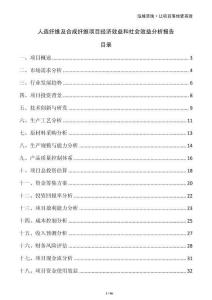 人造纖維及合成纖維項(xiàng)目經(jīng)濟(jì)效益和社會(huì)效益分析報(bào)告