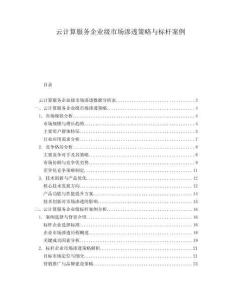 云计算服务企业级市场渗透策略与标杆案例