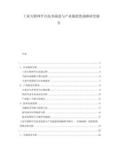 工业互联网平台技术演进与产业链投资战略研究报告