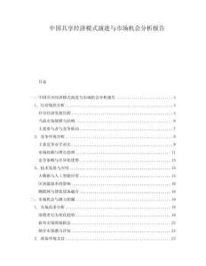 中國共享經濟模式演進與市場機會分析報告