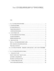Fast芯片組技術轉化效率與產學研合作模式