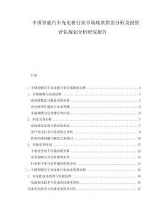 中國智能汽車充電樁行業(yè)市場現(xiàn)狀供需分析及投資評估規(guī)劃分析研究報告
