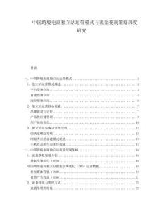 中国跨境电商独立站运营模式与流量变现策略深度研究
