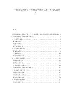 中國光電探測芯片行業技術壁壘與進口替代機會報告