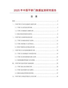 2025年中國平移門數據監測研究報告