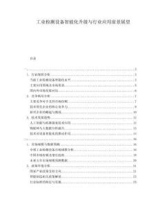 工業(yè)檢測設(shè)備智能化升級與行業(yè)應(yīng)用前景展望