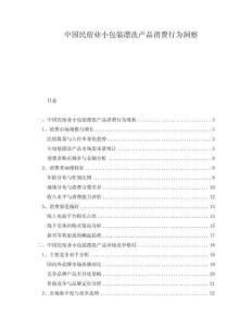 中國民宿業(yè)小包裝漂洗產品消費行為洞察