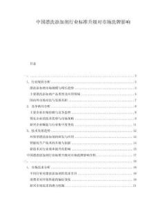 中國漂洗添加劑行業(yè)標準升級對市場洗牌影響