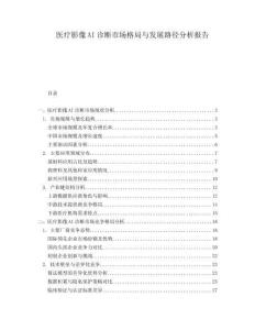 醫(yī)療影像AI診斷市場(chǎng)格局與發(fā)展路徑分析報(bào)告