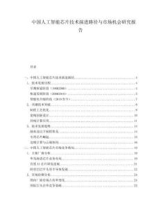 中國(guó)人工智能芯片技術(shù)演進(jìn)路徑與市場(chǎng)機(jī)會(huì)研究報(bào)告