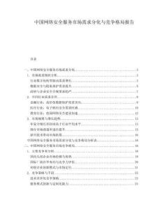中國網(wǎng)絡(luò)安全服務(wù)市場需求分化與競爭格局報告