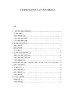 中國智能電表更換周期與海外市場(chǎng)拓展