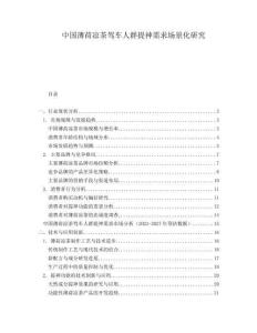 中國薄荷涼茶駕車人群提神需求場景化研究