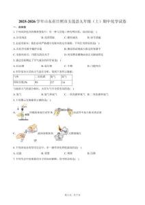 2025-2026學年山東省日照市五蓮縣九年級（上）期中化學試卷（含答案）