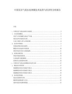 中國頁巖氣廢水處理膜技術(shù)選型與經(jīng)濟性分析報告