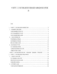 中国军工卫星导航系统市场机遇与挑战深度分析报告