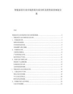 智能家居行業(yè)市場(chǎng)供需關(guān)系分析及投資前景規(guī)劃方案