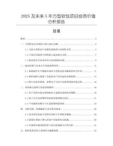 2025及未來5年方型軟包項(xiàng)目投資價(jià)值分析報(bào)告