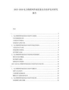 2025-2030电力物联网终端设备安全防护技术研究报告