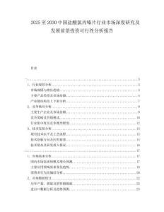 2025至2030中国盐酸氯丙嗪片行业市场深度研究及发展前景投资可行性分析报告