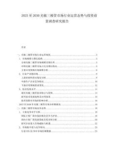 2025至2030光敏三极管市场行业运营态势与投资前景调查研究报告